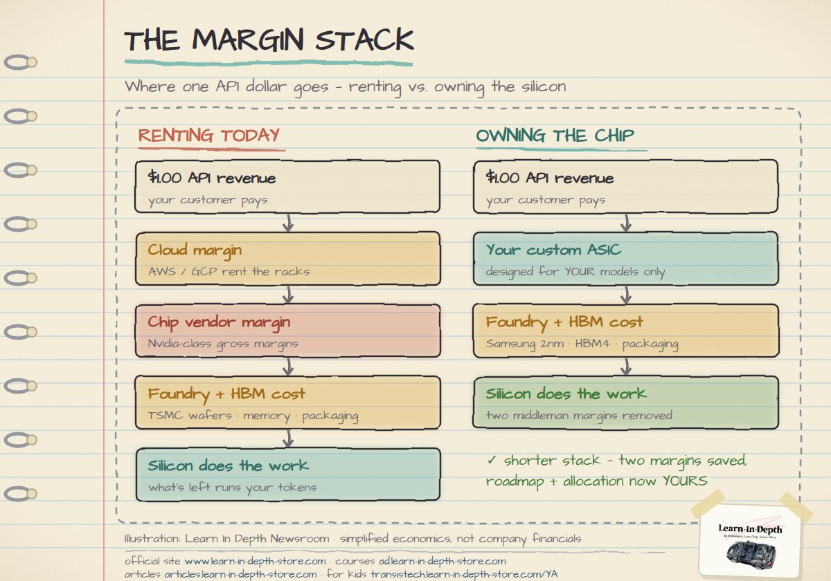 Diagram — The Margin Stack: where your inference dollar goes
