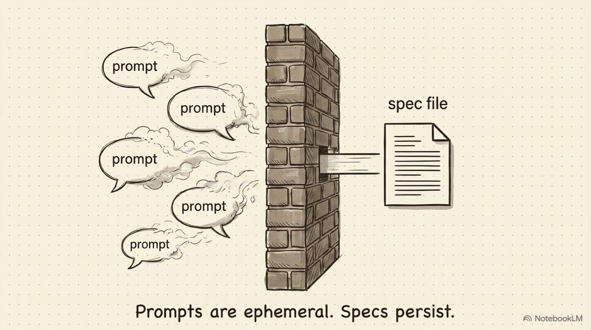 Prompts are ephemeral, specs persist